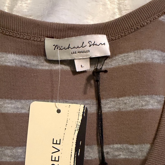 Evereve Olive and Gray Striped Tank Top - Picture 6 of 8